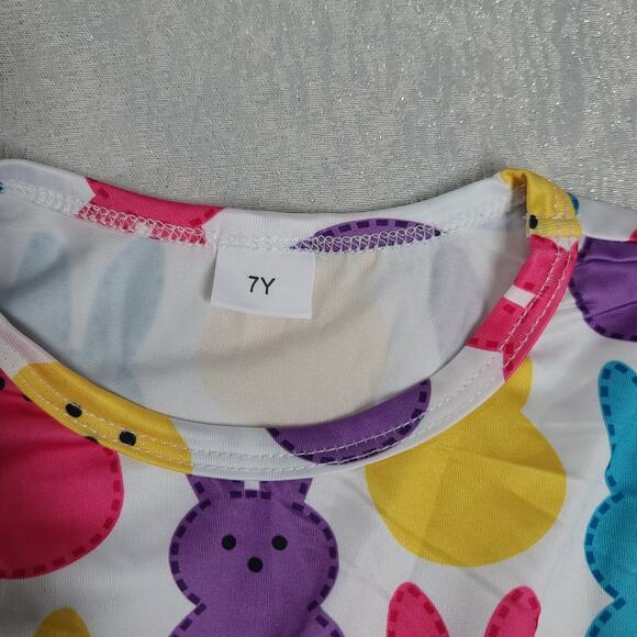Easter peeps little chick Girls dress Size 7y Kidcore Easter Holiday SPring - Picture 3 of 8